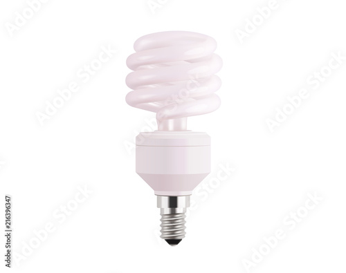 light bulb realistic vector illustration isolated on white background