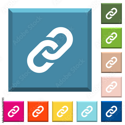 Link white icons on edged square buttons