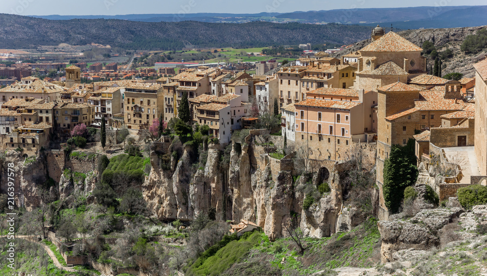 Skyline of the historic city of Cuenca, Spain