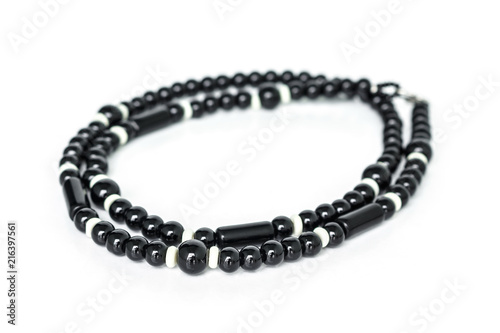 black and white beads hobby art abstract background