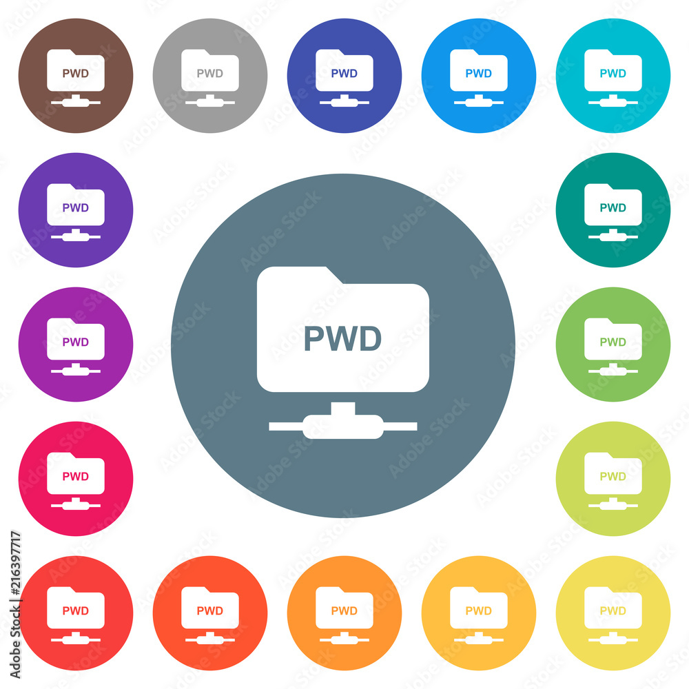FTP print working directory flat white icons on round color backgrounds FTP print working directory flat white icons on round color backgrounds