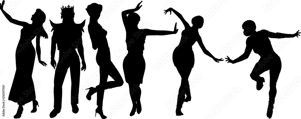 ジョジョ立ちのようなポーズのシルエット Stock Vector Adobe Stock