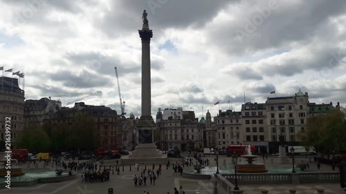 Trafalgar square in London photo