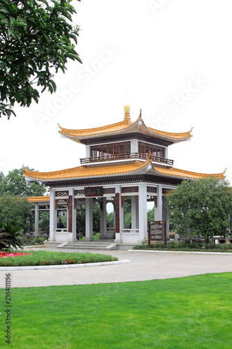 Wangjiang Pavilion in Xiangjiang Orange Island, Changsha City, Hunan, China photo