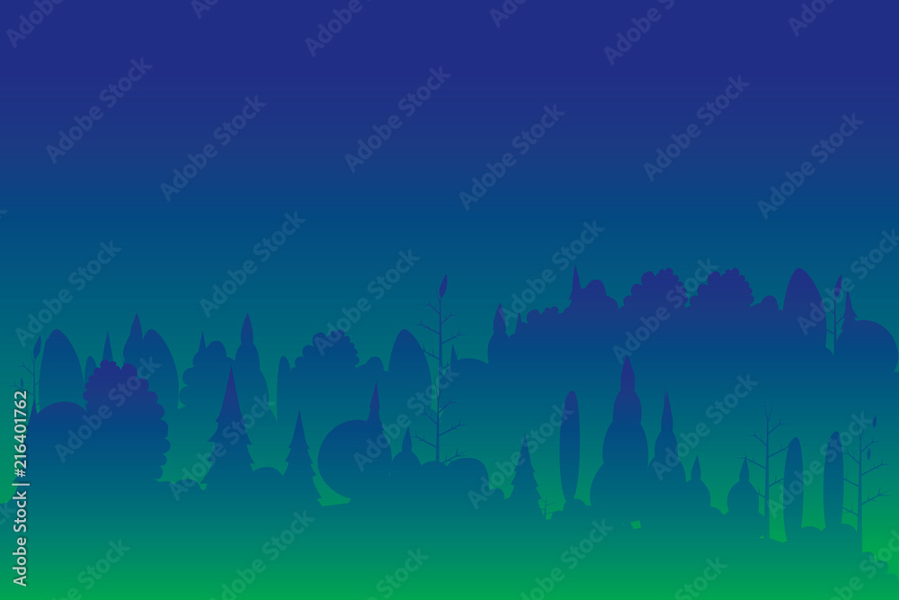 Vector illustration of silhouette forest trees. Abstract nature background Vector illustration of silhouette forest trees. Abstract nature background