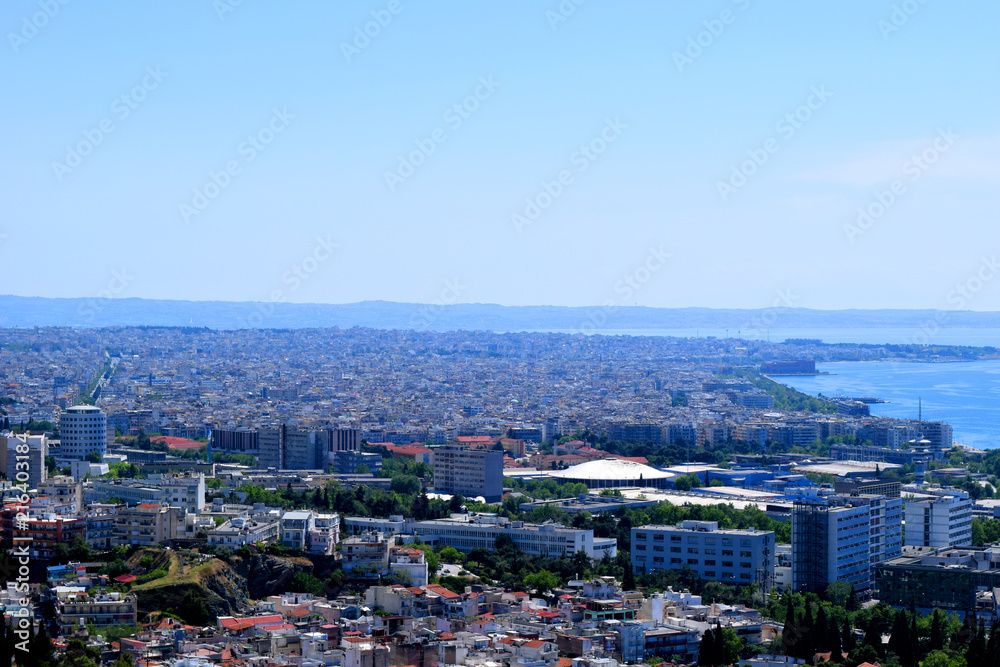 City from above. Thessaloniki Greece
