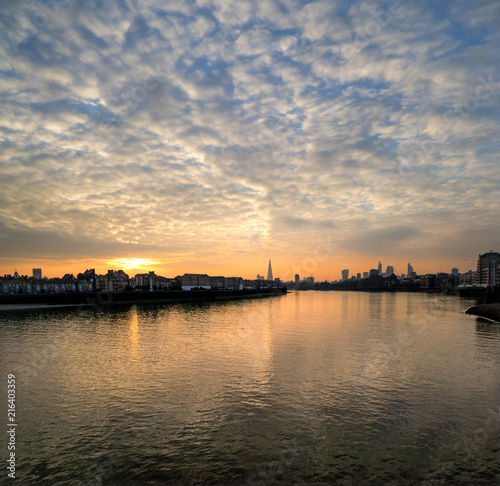 Sunset over the City River © Adriansart