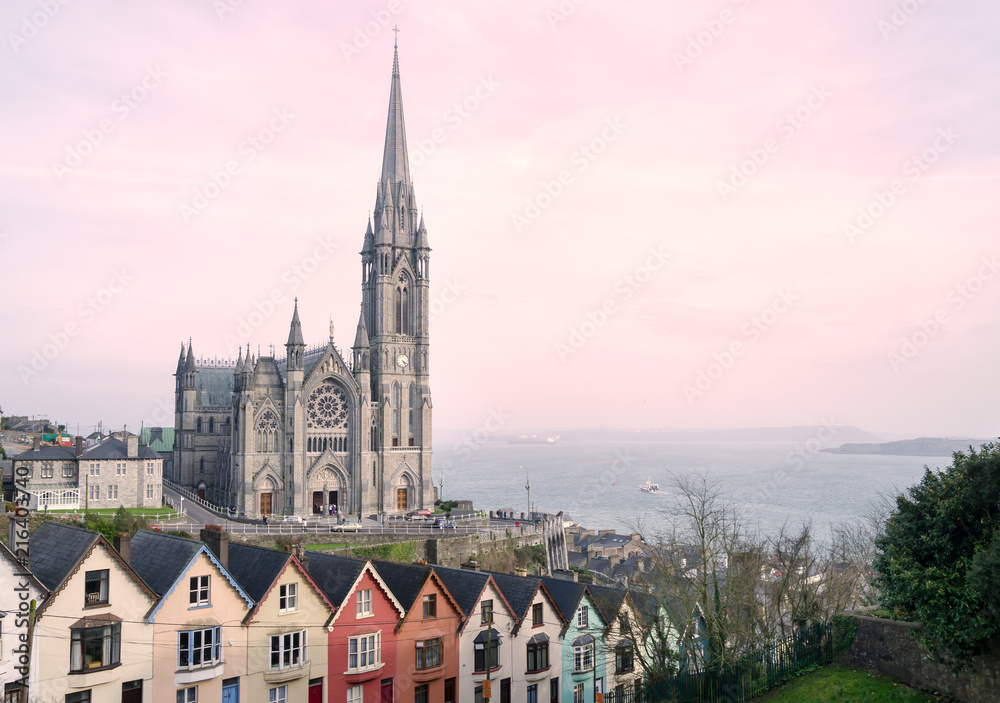 St. Colman's Cathedral, Cork, Cobh at Sunset