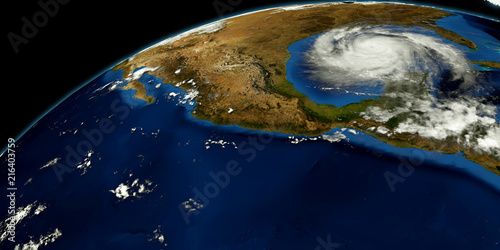 Fototapeta Naklejka Na Ścianę i Meble -  Extremely detailed and realistic high resolution 3D illustration of a Hurricane