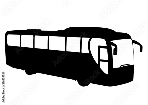 silhouette of bus vector