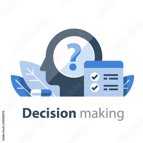 Cognitive test, decision making, intelligence quotient, psychotherapy or psychiatry, personality transformation, mental health