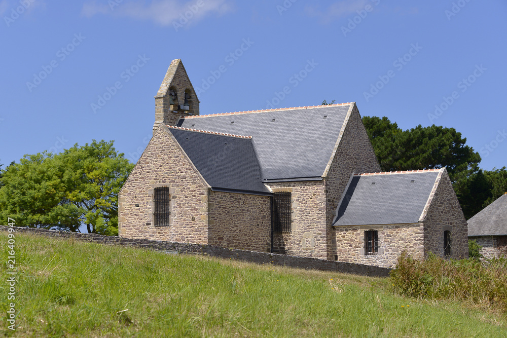 Church of Pléhérel, a commune near of peninsula of Cap Fréhel in the Côtes-d'Armor department of Brittany in northwestern France