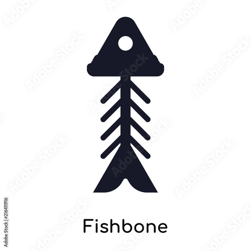 fishbone icon isolated on white background. Modern and editable fishbone icon. Simple icons vector illustration.