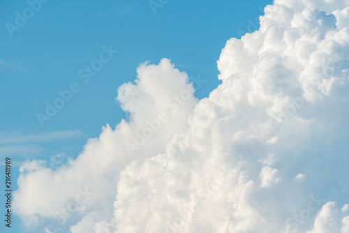 Cloudscape with blue sky and white clouds