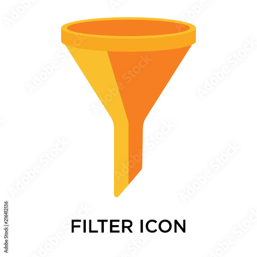 filter icons isolated on white background. Modern and editable filter icon. Simple icon vector illustration.
