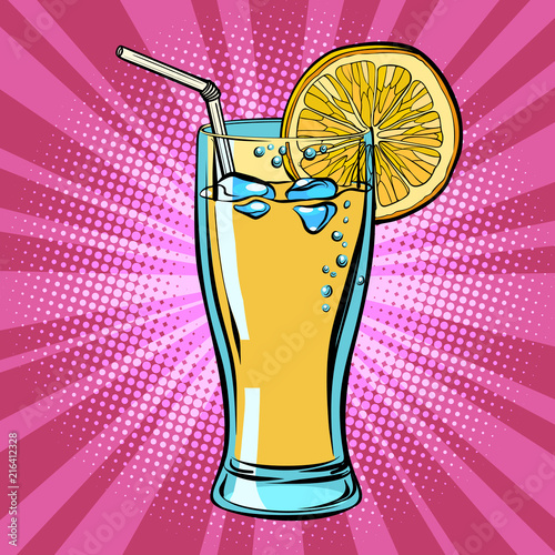 Yellow beverage juice Lemonade with lemon