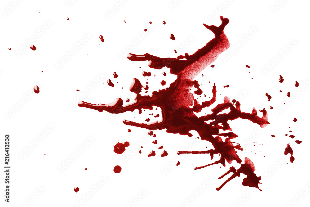 Drops of blood, isolated on white background Drops of blood, isolated on white background