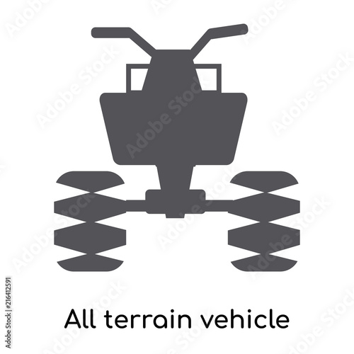 all terrain vehicle icon isolated on white background. Modern and editable all terrain vehicle icon. Simple icons vector illustration.