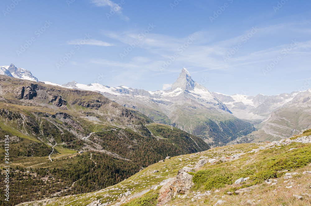 Zermatt, Matterhorn, Wallis, Alpen, Blauherd, Wanderweg, Zmuttgletscher, Gletscher, Furgggletscher, Walliser Berge, Sommer, Schweiz Zermatt, Matterhorn, Wallis, Alpen, Blauherd, Wanderweg, Zmuttgletscher, Gletscher, Furgggletscher, Walliser Berge, Sommer, Schweiz