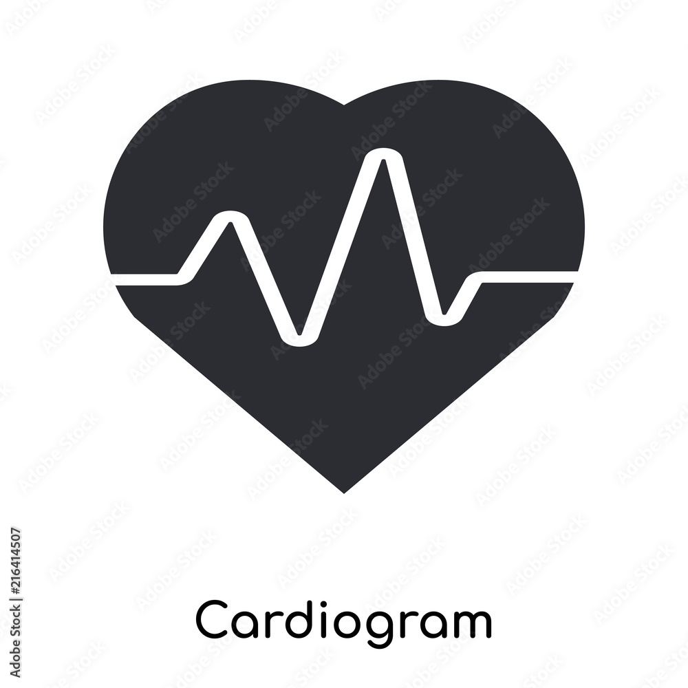 cardiogram icon isolated on white background. Simple and editable cardiogram icons. Modern icon vector illustration. cardiogram icon isolated on white background. Simple and editable cardiogram icons. Modern icon vector illustration.