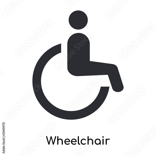 wheelchair icon isolated on white background. Simple and editable wheelchair icons. Modern icon vector illustration.