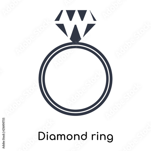 diamond ring icon isolated on white background. Modern and editable diamond ring icon. Simple icons vector illustration.