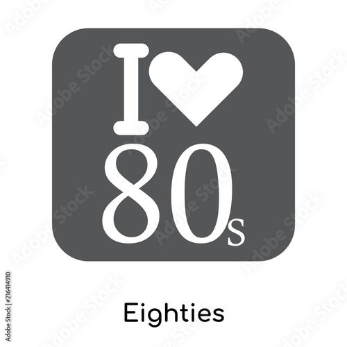 Foto eighties icon isolated on white background