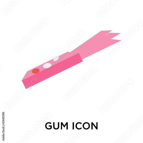 gum icon isolated on white background. Modern and editable gum icon. Simple icons vector illustration.