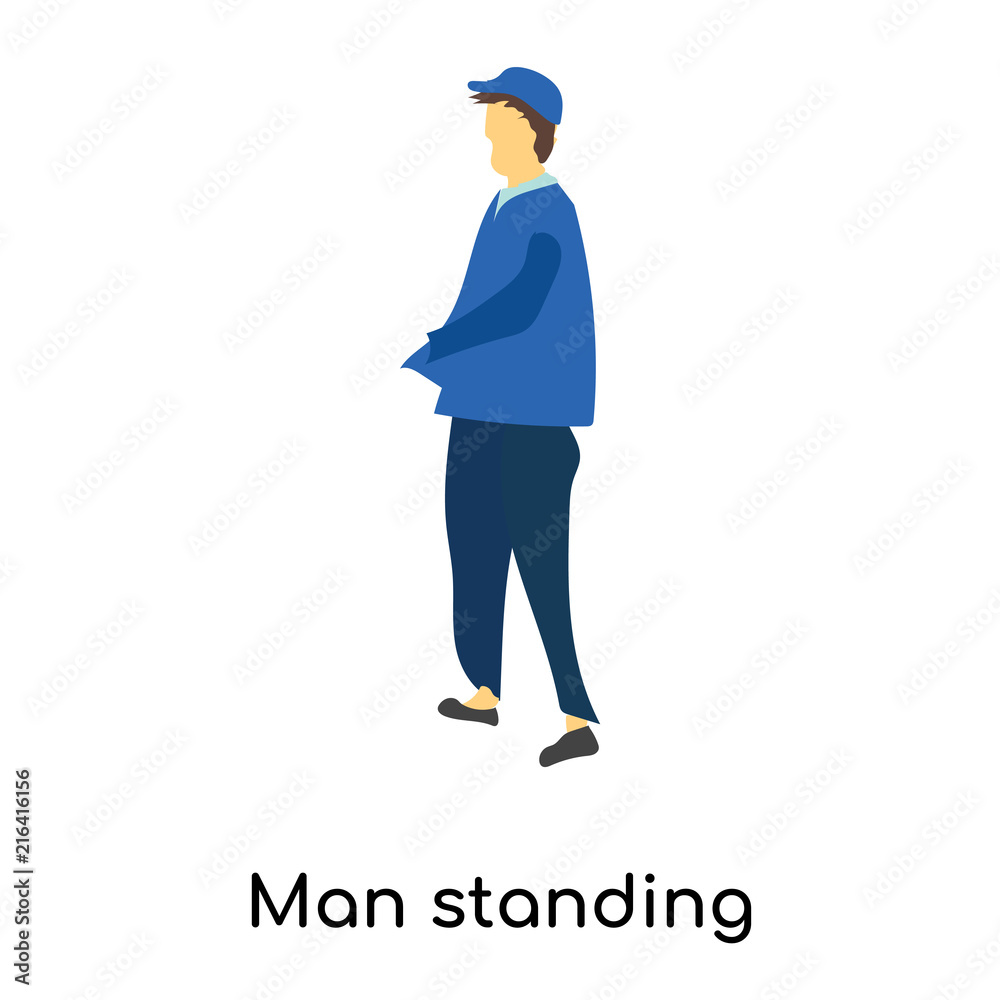 man standing icon isolated on white background. Simple and editable man standing icons. Modern icon vector illustration.