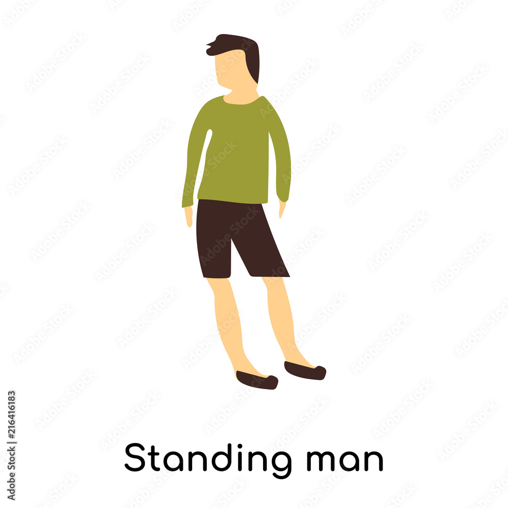 standing man icon isolated on white background. Simple and editable standing man icons. Modern icon vector illustration.
