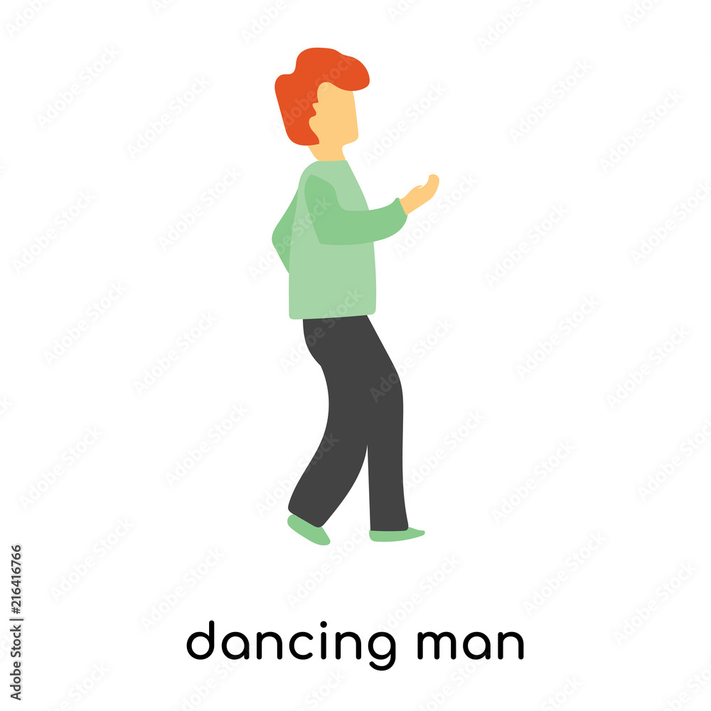 dancing man icon isolated on white background. Simple and editable dancing man icons. Modern icon vector illustration.