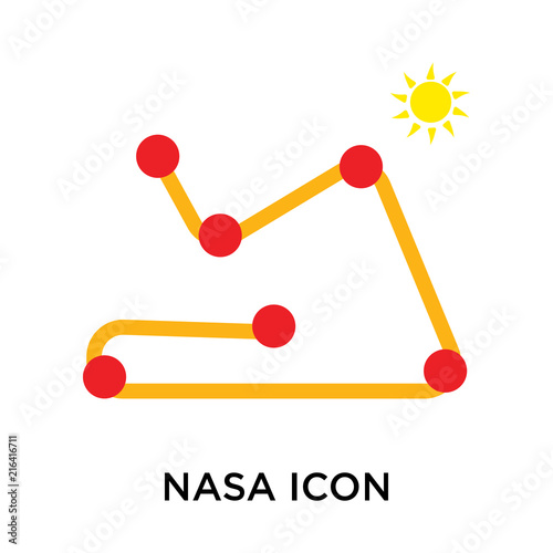 nasa icon isolated on white background. Simple and editable nasa icons. Modern icon vector illustration.