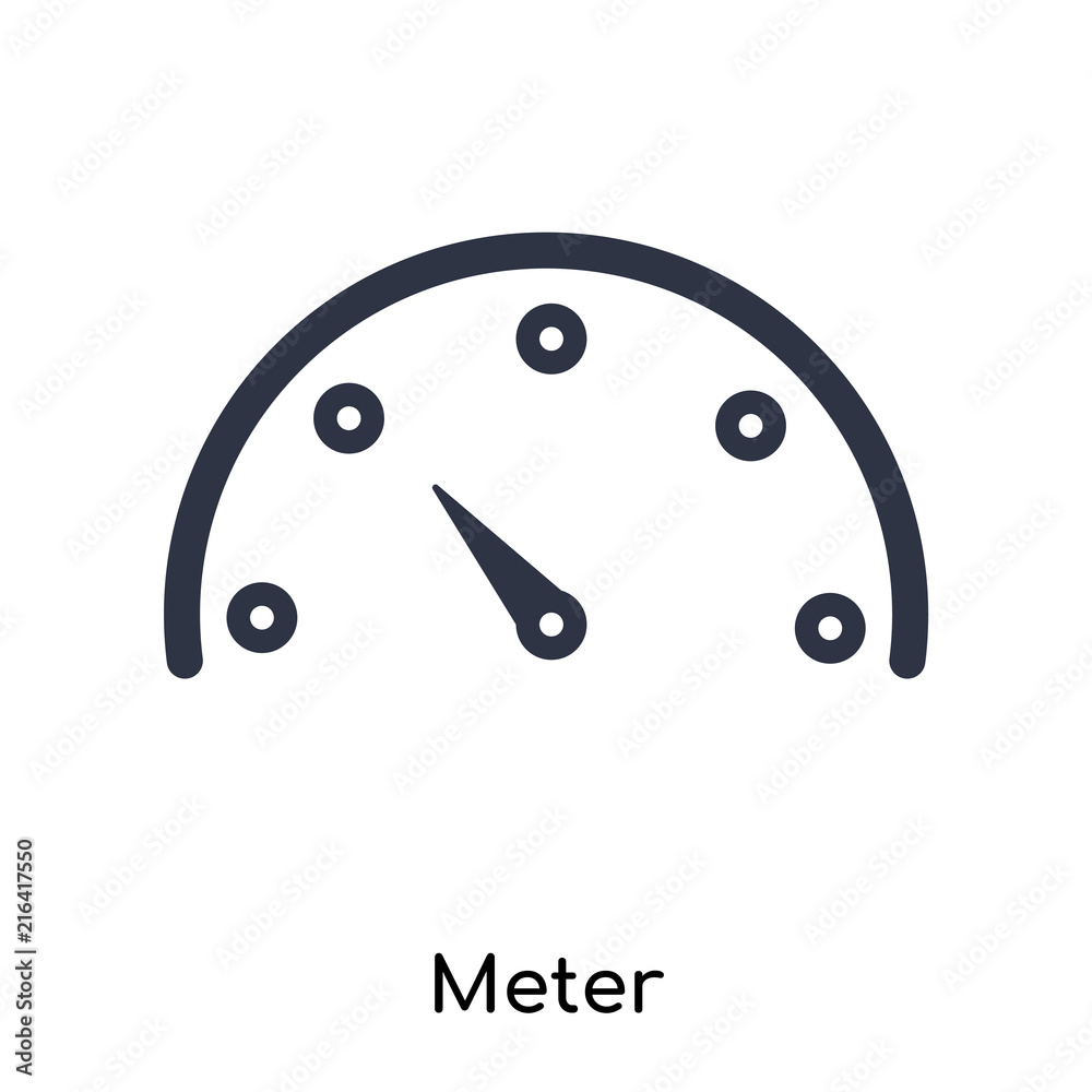 meter icon isolated on white background. Simple and editable meter ...