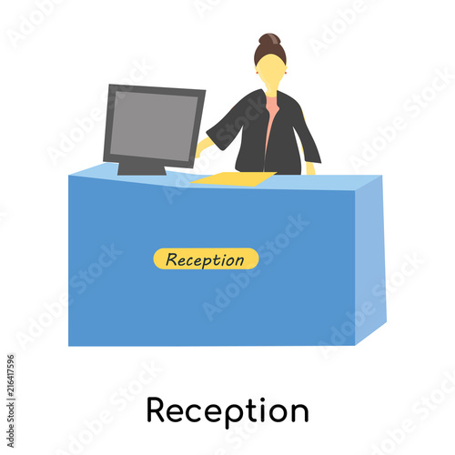 reception icon isolated on white background. Simple and editable reception icons. Modern icon vector illustration.