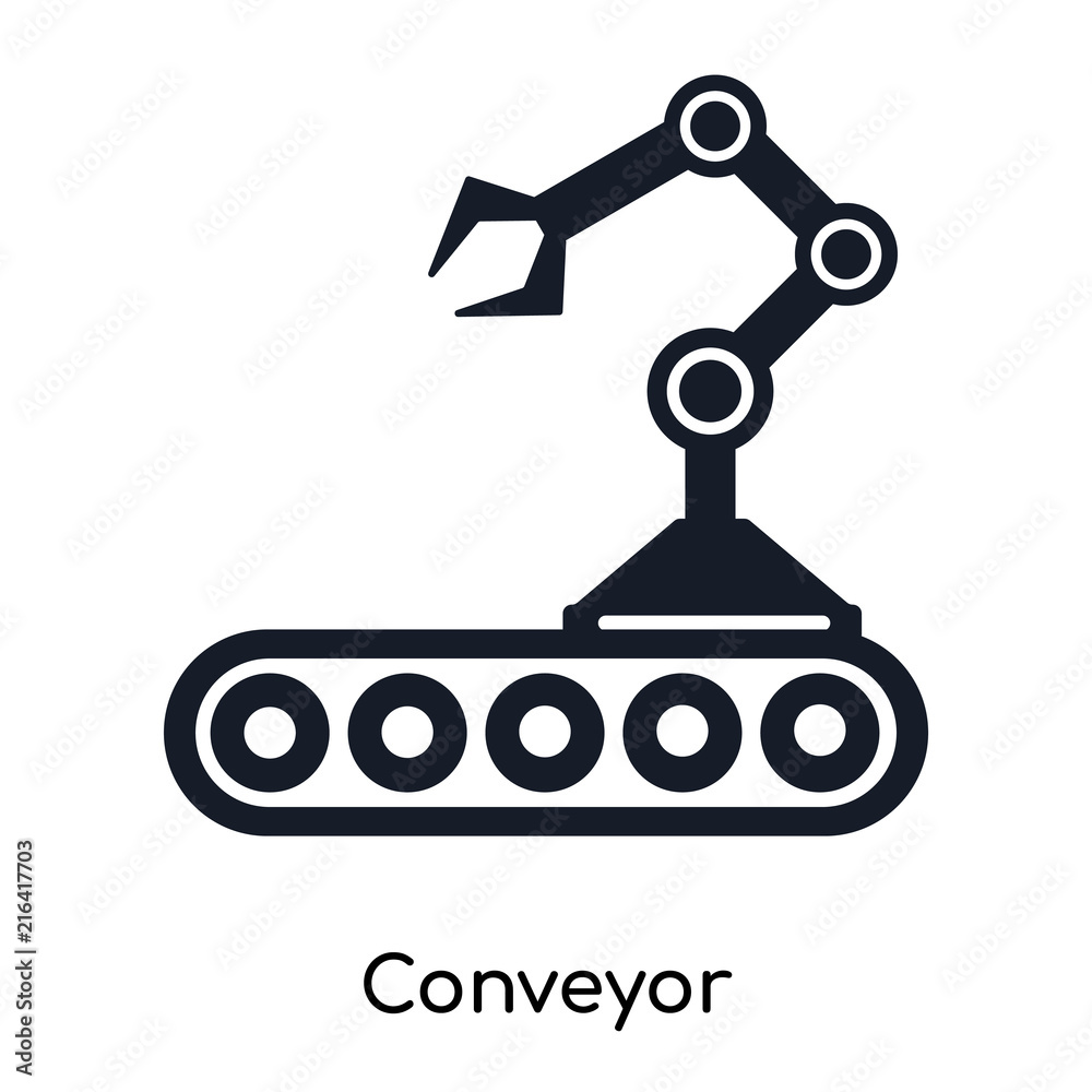 conveyor icons isolated on white background. Modern and editable conveyor icon. Simple icon vector illustration. conveyor icons isolated on white background. Modern and editable conveyor icon. Simple icon vector illustration.