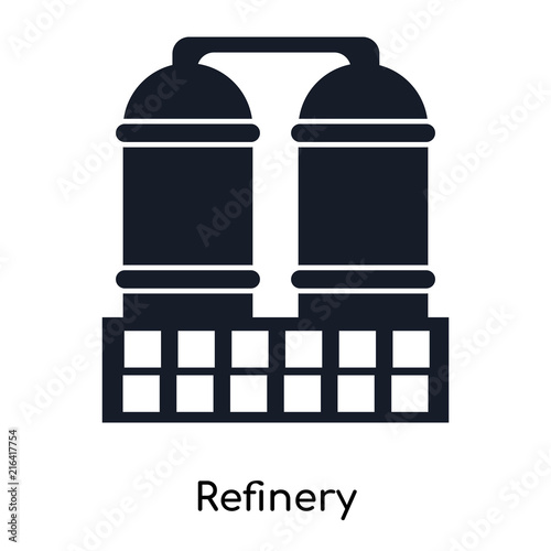 refinery icons isolated on white background. Modern and editable refinery icon. Simple icon vector illustration.