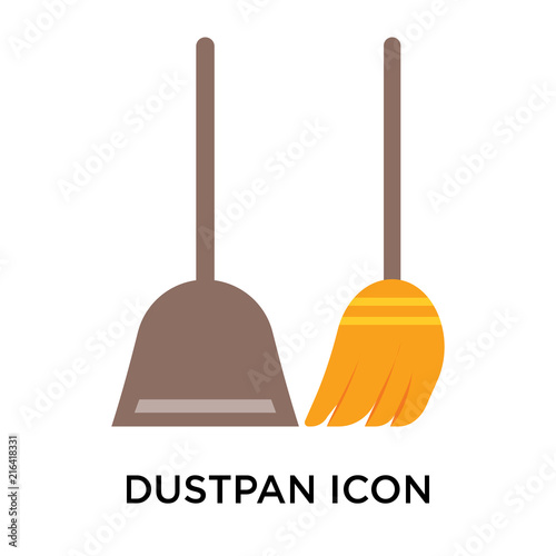dustpan icons isolated on white background. Modern and editable dustpan icon. Simple icon vector illustration.