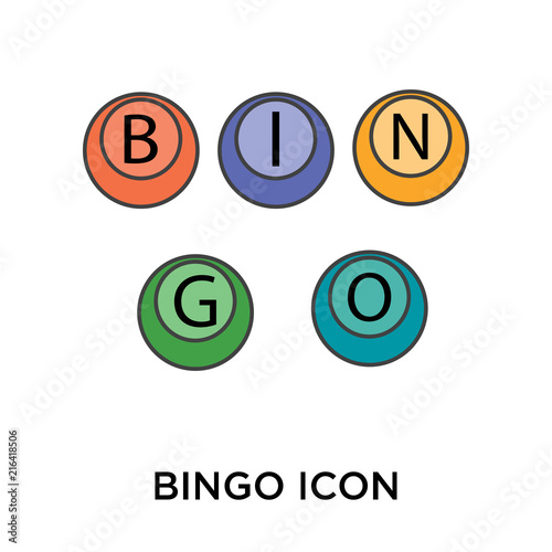 bingo icon isolated on white background. Modern and editable bingo icon. Simple icons vector illustration.