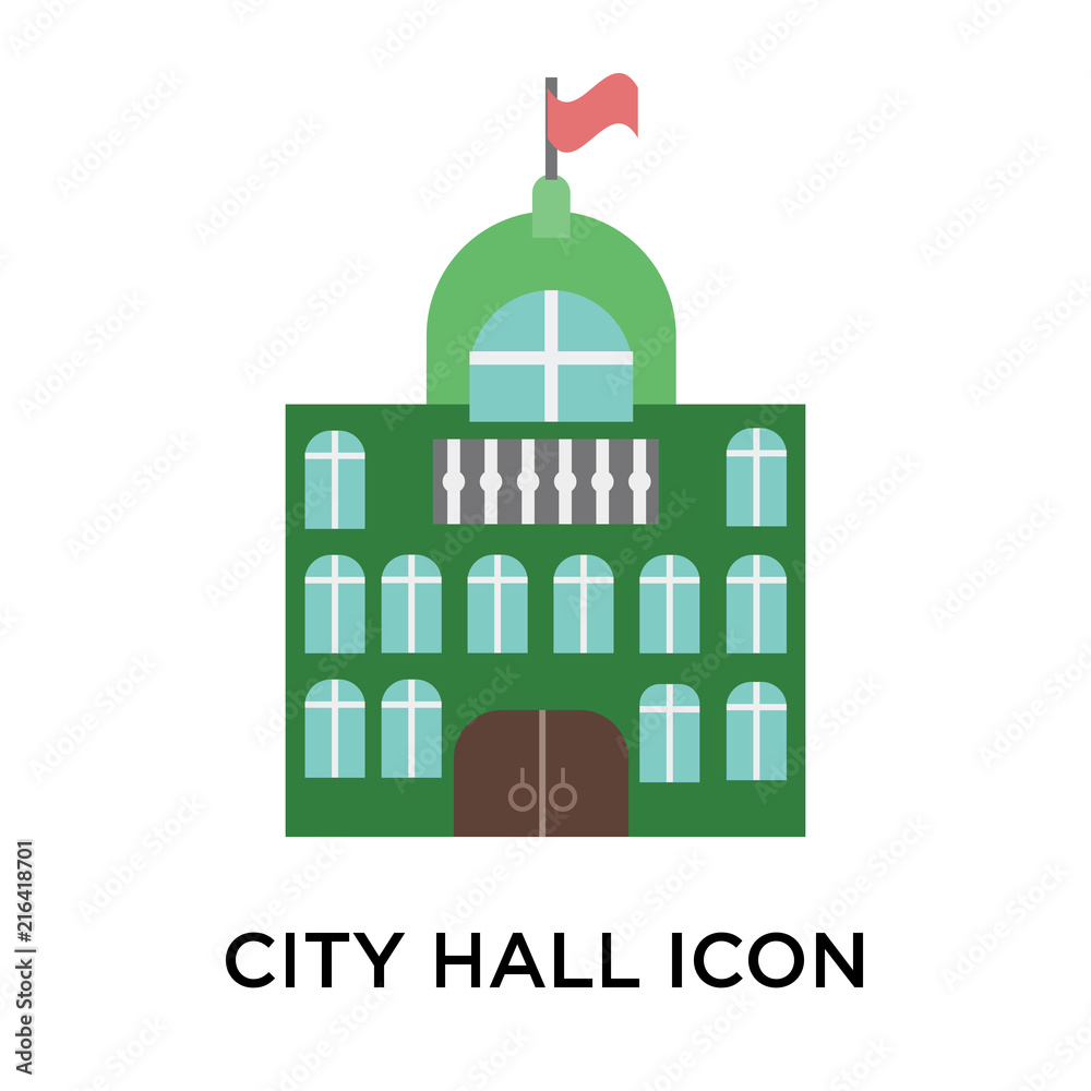 City Hall Icon On White Background Modern Icons Vector Illustration Trendy City Hall Icons Stock Vector Adobe Stock