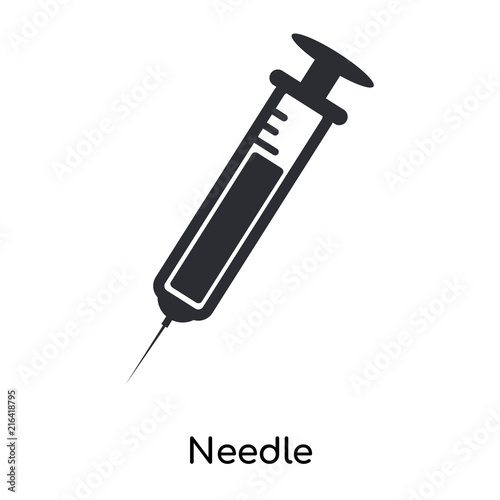 needle icon isolated on white background. Simple and editable needle icons. Modern icon vector illustration.