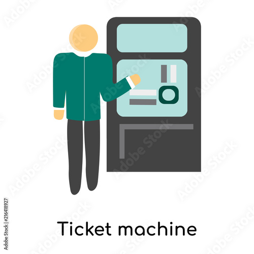 ticket machine icon isolated on white background. Simple and editable ticket machine icons. Modern icon vector illustration.