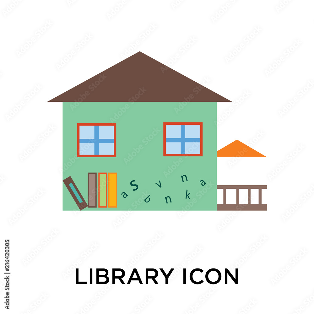 library icon on white background. Modern icons vector illustration ...