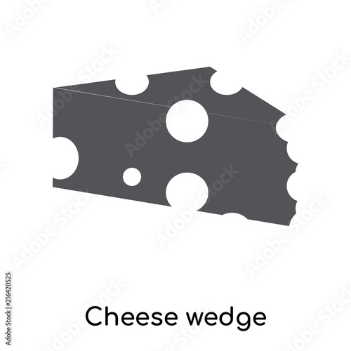 cheese wedge icon isolated on white background. Modern and editable cheese wedge icon. Simple icons vector illustration.