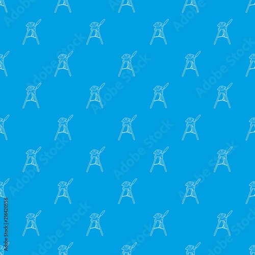 Tripod for camera pattern vector seamless blue repeat for any use