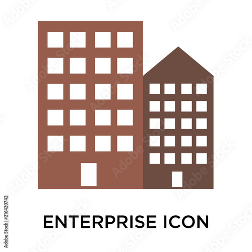 enterprise icon isolated on white background. Modern and editable enterprise icon. Simple icons vector illustration.