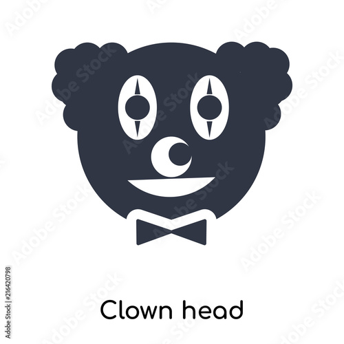 clown head icon isolated on white background. Modern and editable clown head icon. Simple icons vector illustration.