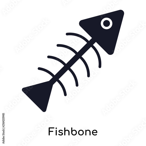 fishbone icon isolated on white background. Modern and editable fishbone icon. Simple icons vector illustration.