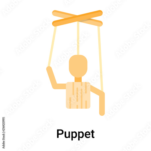 Puppet icon vector sign and symbol isolated on white background, Puppet logo concept