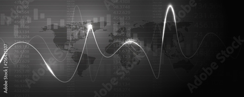 Business candle stick graph chart of stock market investment trading . Bullish point, Trend of graph. Vector illustration