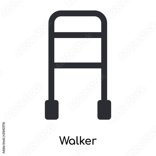 walker icon isolated on white background. Simple and editable walker icons. Modern icon vector illustration.